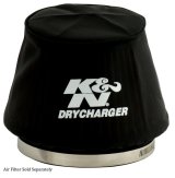 K&N Black Drycharger 6.25in Base ID / 4.375in Top ID / 4.125in Height Air Filter Wrap thumbnail 2