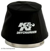 K&N Black Drycharger 6.25in Base ID / 4.375in Top ID / 4.125in Height Air Filter Wrap thumbnail 3