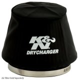 K&N Black Drycharger 6.25in Base ID / 4.375in Top ID / 4.125in Height Air Filter Wrap thumbnail 6
