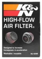 K&N Universal Round Clamp-On Air Filter 3in Flange ID x 6in Base OD x 4.625in Top OD x 3in Height thumbnail 5