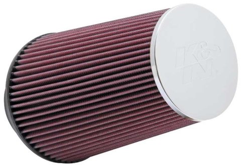 K&N Universal Chrome Filter 3 1/2 inch ID FLG / 6 inch Bottom / 4 1/2 inch CR / 9 inch Length thumbnail 1