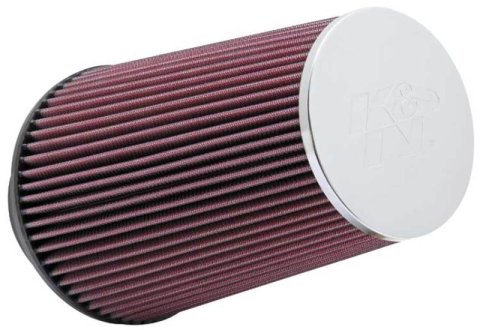 K&N Universal Chrome Filter 3 1/2 inch ID FLG / 6 inch Bottom / 4 1/2 inch CR / 9 inch Length thumbnail 2