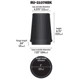 K&N Universal Air Filter (5in Flange / 6-1/2in Base / 4-3/8in Top OD / 8-3/4in Height) thumbnail 2