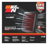K&N 04-06 Saab 9-3 2.0L/2.3L/2.5L Drop In Air Filter thumbnail 8