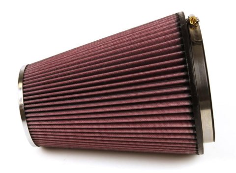 K&N Universal Chrome Filter 6 inch FLG / 7.5 inch Base / 4.5 inch Top / 9 inch Height thumbnail 1