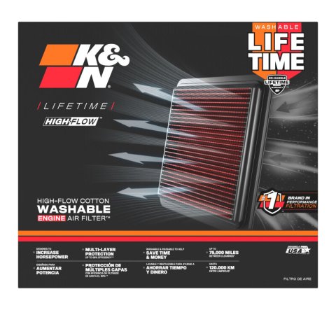 K&N 17-18 Alpha Romeo Giulia 2.9L V6 F/I Replacement Panel Air Filter thumbnail 8
