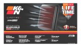 K&N 00-06 BMW X5 3.0L Drop In Air Filter thumbnail 8