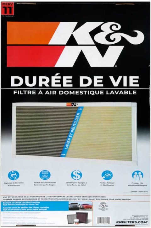 K&N HVAC Filter - 18 x 30 x 1 thumbnail 2