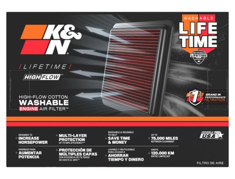 K&N xA / xB Drop In Air Filter thumbnail 5