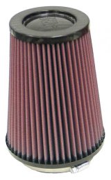 K&N Round Tapered Universal Air Filter 4 inch Flange 5 3/8 inch Base 4 inch Top 7 inch Height thumbnail 1