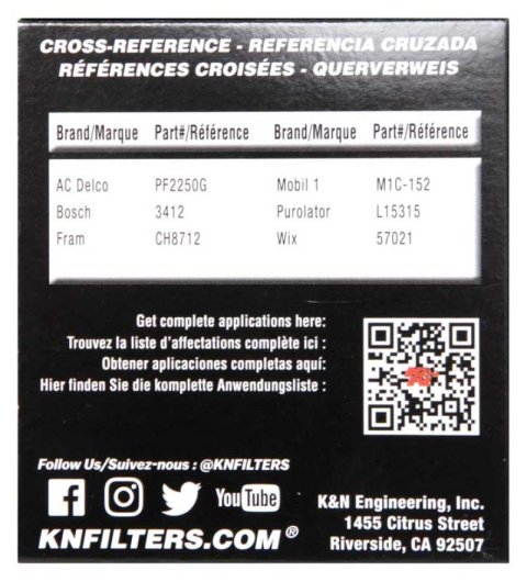 K&N Oil Filter OIL FILTER AUTOMOTIVE thumbnail 4