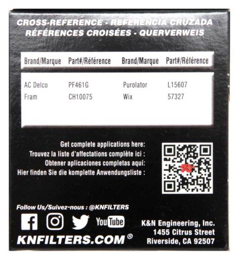 K&N 2019 BMW M2 3.0L/M4 3.0L Cartridge Oil Filter thumbnail 6