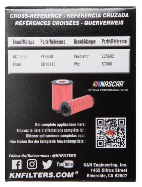 K&N Oil Filter OIL FILTER AUTOMOTIVE thumbnail 5