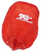 K&N Drycharger Air Filter Wrap Red 6in Base ID x 5in Top ID x 6.5in Height thumbnail 1