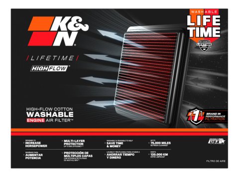 K&N Replacement Air Filter for 11-12 BMW X3 3.0L L6 thumbnail 9