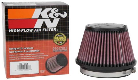 K&N Universal Rubber Filter 5in Flange ID x 6.5in Base OD x 4.5in Top OD x 4.125in Height thumbnail 7