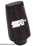 K&N Filter Wrap Drycharger Oval Tapered Black - 3.25in Base I/S Width x 2.5in Top I/S Width x 7in H thumbnail 3
