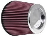 K&N Universal Chrome Filter 6in Flange ID x 7.5in Base OD x 5in Top OD x 6in H thumbnail 1