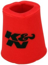 K&N Airforce Pre-Cleaner Round Tapered Red Air Filter Foam Wrap 6in Base ID x 5in Top ID x 9in H thumbnail 3
