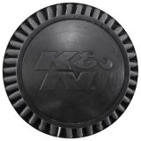 K&N Universal Rubber Filter Round Tapered 6in Flange ID x 7.5in Base OD x 5.25in Top OD x 8in Height thumbnail 2