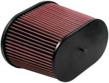 K&N Universal Air Filter - Oval Straight - 3.688in Flange ID x 10.25in Base O/S Length x 7.875in H thumbnail 1