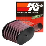 K&N Universal Air Filter - Oval Straight - 3.688in Flange ID x 10.25in Base O/S Length x 7.875in H thumbnail 6