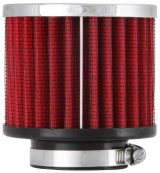 K&N 1.5in Flange ID x 3in OD x 2.5in H Chrome Finish Rubber Base Crankcase Vent Filter thumbnail 1