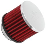 K&N 1.5in Flange ID x 3in OD x 2.5in H Chrome Finish Rubber Base Crankcase Vent Filter thumbnail 5