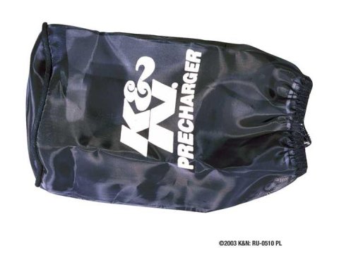 K&N Round Straight - Black - 3.5in ID x 5in H - PreCharger Air Filter Wrap Blue thumbnail 1