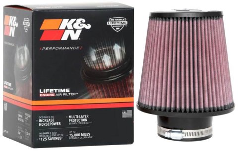K&N Universal Clamp-On Air Filter 3in FLG / 6in B / 4-1/2in T / 6in H thumbnail 5