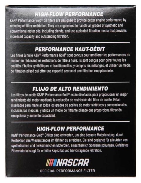 K&N Performance Oil Filter for 06-11 BMW M5/M6 / 08-15 Porsche Cayenne 4.8L / 10-15 911 3.4L/3.8L thumbnail 2