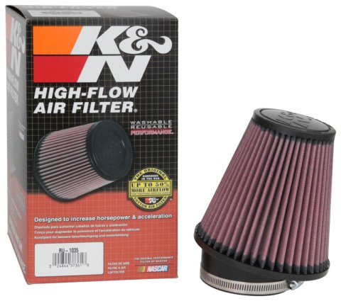 K&N Filter Universal Rubber Filter 3 1/2 inch 10 Degree Flange 5 3/4 inch OD 6 inch Height thumbnail 2