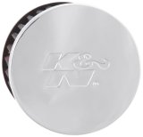K&N Rubber Base Chrome Top Push-In Crankcase Vent Filter 3in OD x 2-1/2in H. thumbnail 1