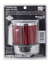 K&N Rubber Base Chrome Top Push-In Crankcase Vent Filter 3in OD x 2-1/2in H. thumbnail 5