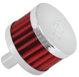 K&N Steel Base Chrome Top Crankcase Vent Filter 1/2in. Vent / 2in. OD / 1-1/2in. Height thumbnail 3