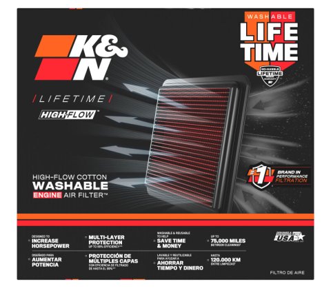 K&N 18-20 Suzuki Jimny II L3-0.7L Replacement Air Filter thumbnail 9