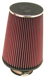 K&N Universal Chrome Round Tapered Air Filter 3in FlangeID / 6in Base OD / 4.5in Top OD / 8in Height thumbnail 2