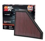 K&N Replacement Panel Air Filter 12.313in OS L x 10.313in OS W x 1.188in H for 13-14 Cadillac ATS thumbnail 8