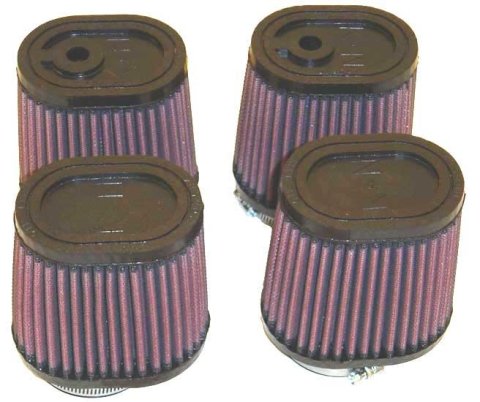 K&N Universal Rubber Oval Tprd Filter 2.125in Flg ID/3.5in TOSL/2.5in TOSW/4in BOSL/3in BOSW/4in H thumbnail 1