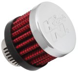 K&N Rubber Base Crankcase Vent Filter - 0.55in Flange ID 1.375in OD 1.125in Height thumbnail 1