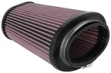 K&N Universal Clamp-On Air Filter 2.844x4.813in Flg ID x 6.5x4.75in B OD x 4.5x3.25in T OD x 7.5in H thumbnail 2