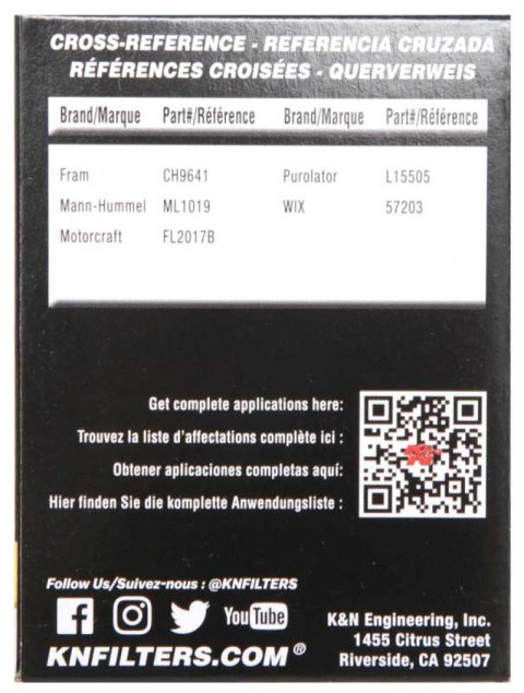 K&N 07-09 Mazdaspeed3 Performance Gold Oil Filter (OEM style cartridge filter) thumbnail 7