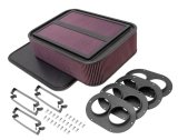 K&N Custom Racing Air Filter - Rectangular Carbon Fiber 4in Air Box w/ 2.75in Air Horn thumbnail 1