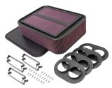 K&N Custom Racing Air Filter - Rectangular Carbon Fiber 4in Air Box w/ 2.75in Air Horn thumbnail 2
