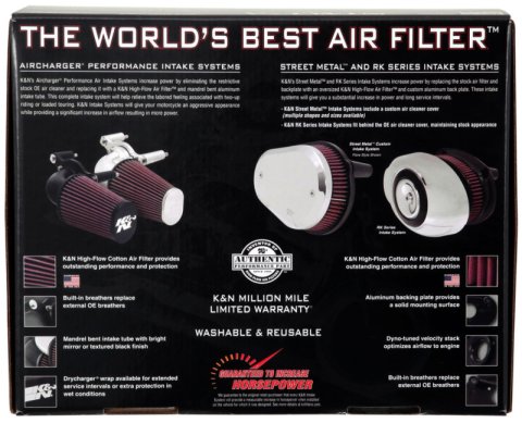 K&N 01-14 Harley-Davidson Softail/DYNA FL Performance Intake Kit thumbnail 5