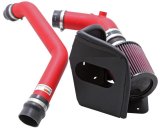 K&N 08-09 Mitsubishi Evo X Wrinkle Red Typhoon Short Ram Intake thumbnail 1