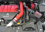 K&N 08-09 Mitsubishi Evo X Wrinkle Red Typhoon Short Ram Intake thumbnail 4