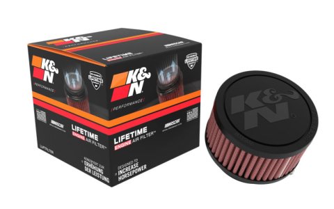 K&N Universal Clamp-On Air Filter 2.25in Flange ID 3.5in OD 2in Height thumbnail 2