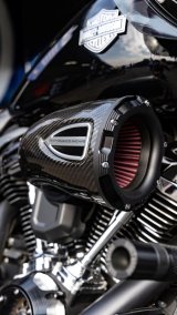 Performance Machine 93-06 Big Twin CV Carb,01-17 Big Twin Delphi C4 Series Air Cleaner - CF/Blk Ops thumbnail 3