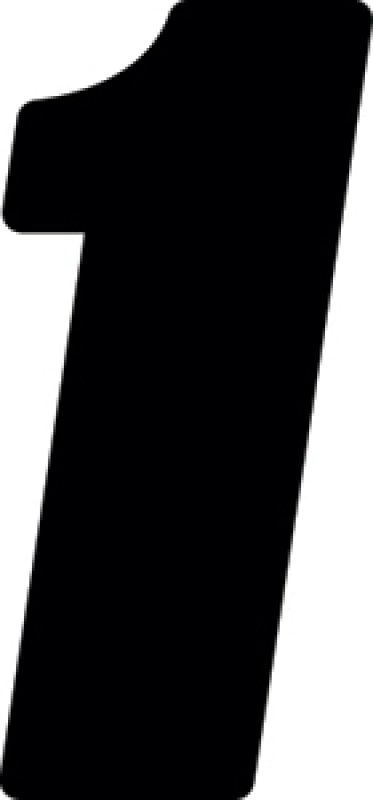 Hardline Dirt Digits 3pk 4 in. - High Gloss Number 1 - Black thumbnail 2